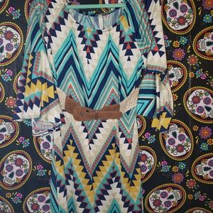 CC Zanne Tribal Dress & Belt XL